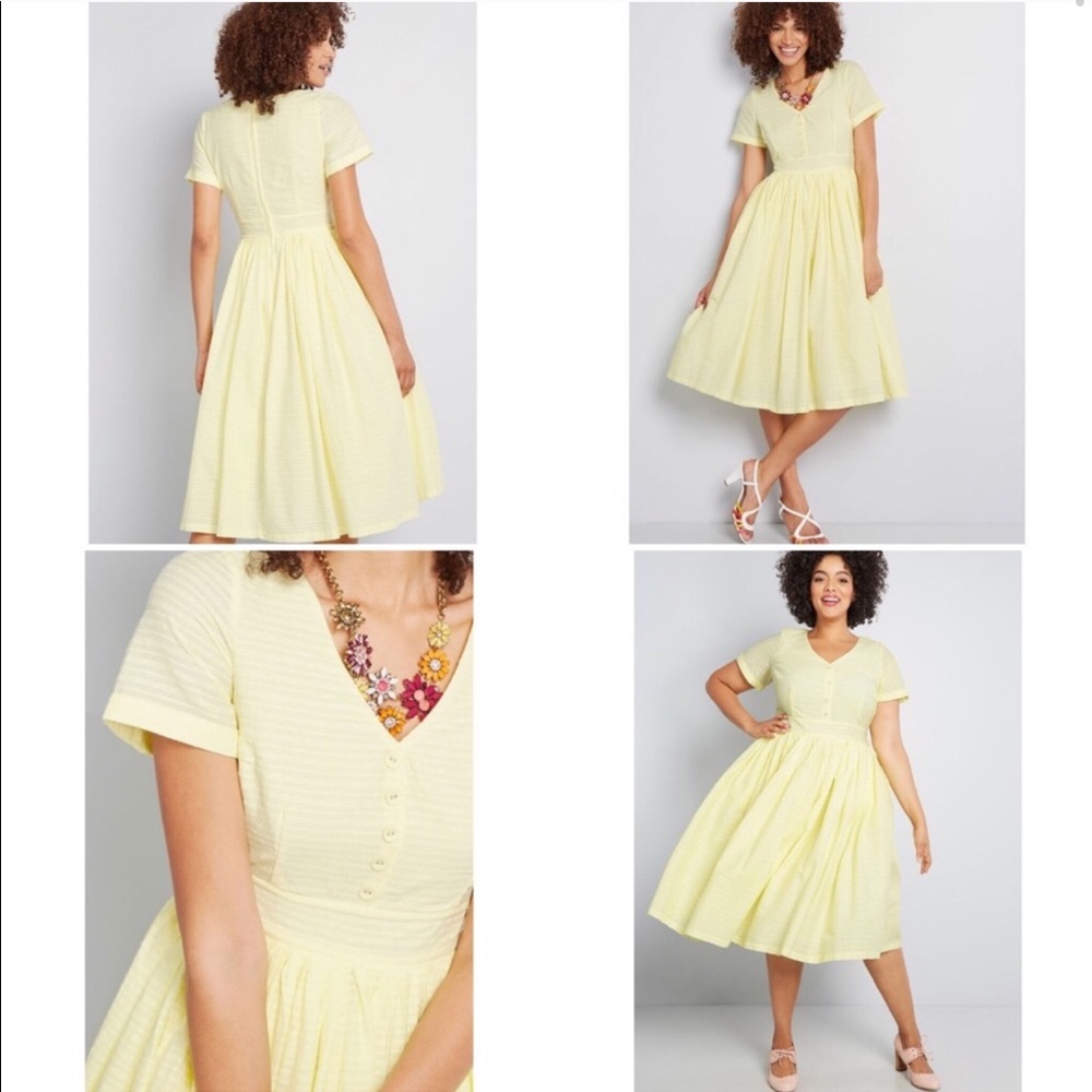 Butter yellow dress - Picture 2 of 2